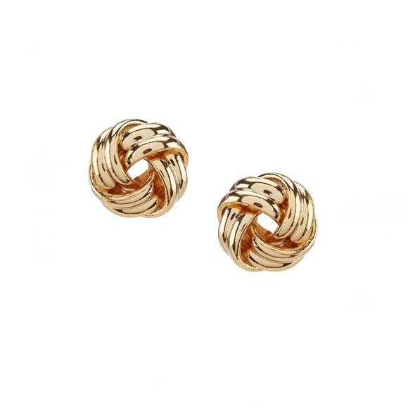 Lauren Ralph Lauren Gold Tone Knot Stud Earrings - Picture 1 of 4